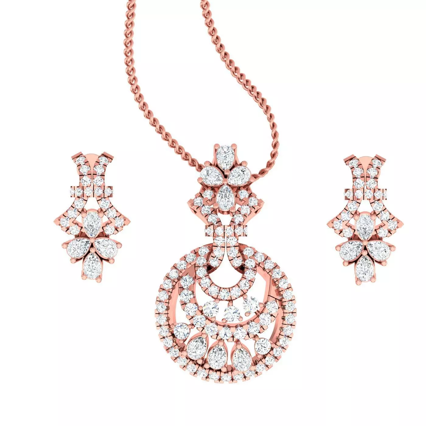 Pendant Earrings Combo 3D print model_0