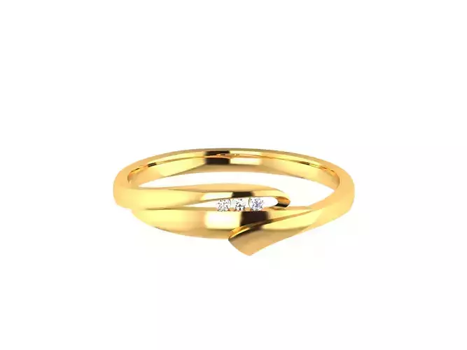 Solitaire Wedding Engagement Women Ring 3D print model