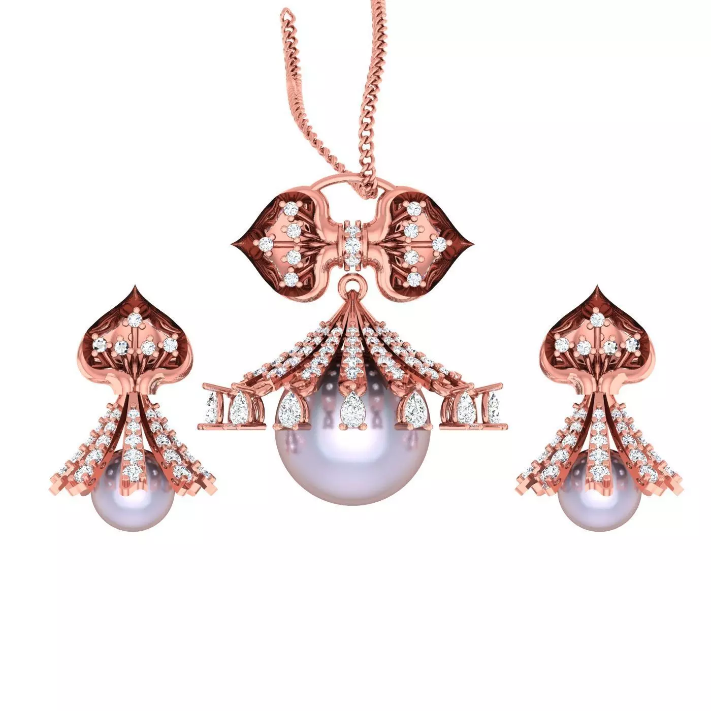 Pendant Earrings Combo 3D print model_0