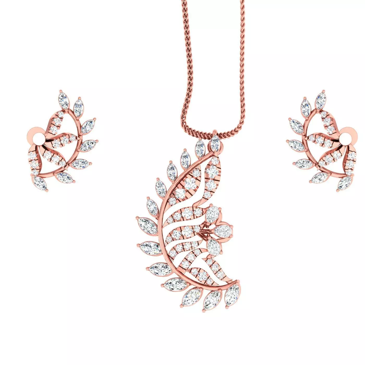 Pendant Earrings Combo 3D print model_0