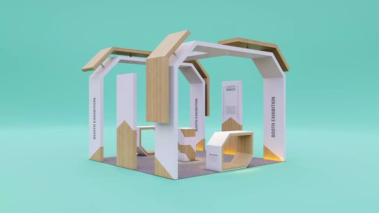 Booth Exhibition 3 3D model_0