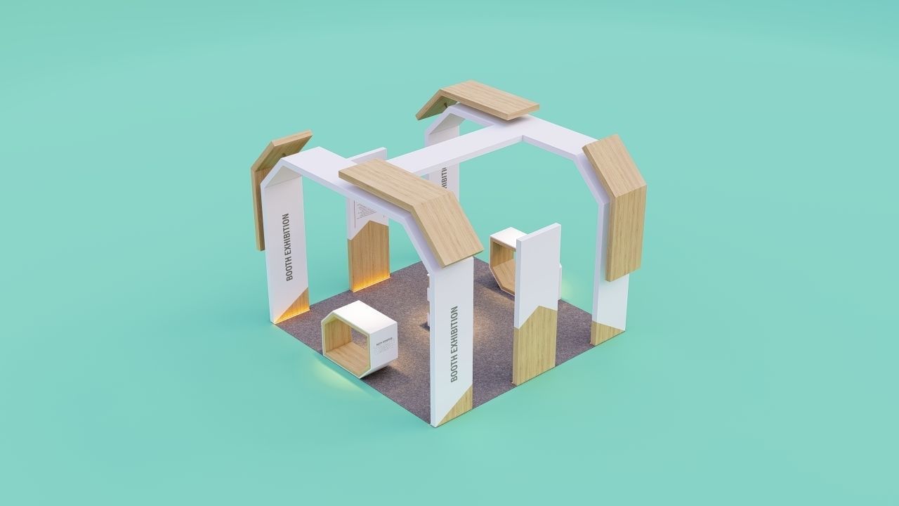 Booth Exhibition 3 3D model_4