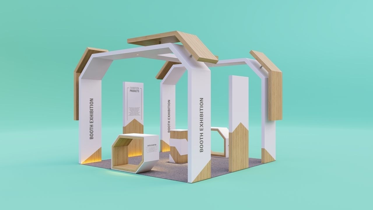 Booth Exhibition 3 3D model_2