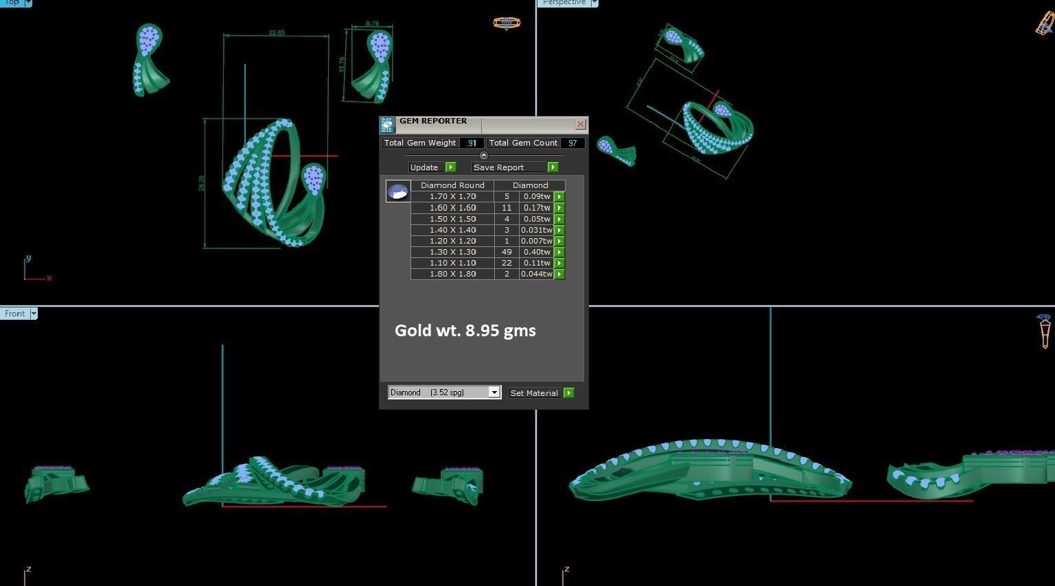 Pendant Earrings Combo 3D print model_1