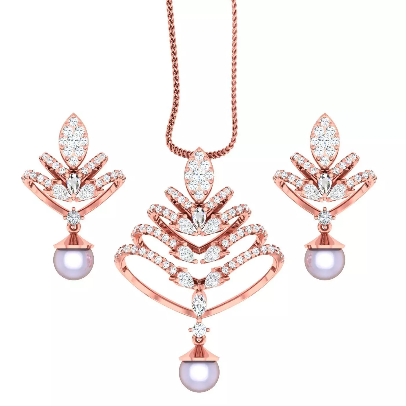 Pendant Earrings Combo 3D print model_0