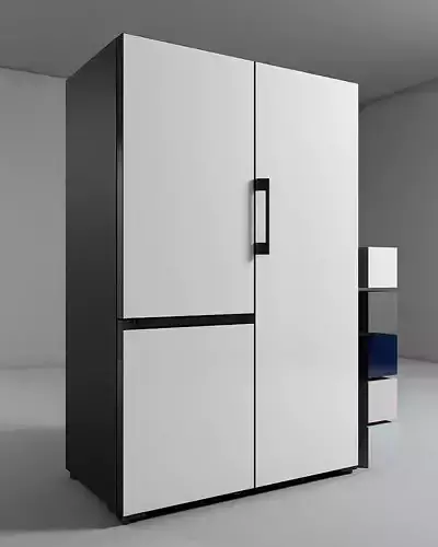 SAMSUNG BESPOKE REFRIGERATOR 2 DOOR PLUS 1 DOOR 3D model