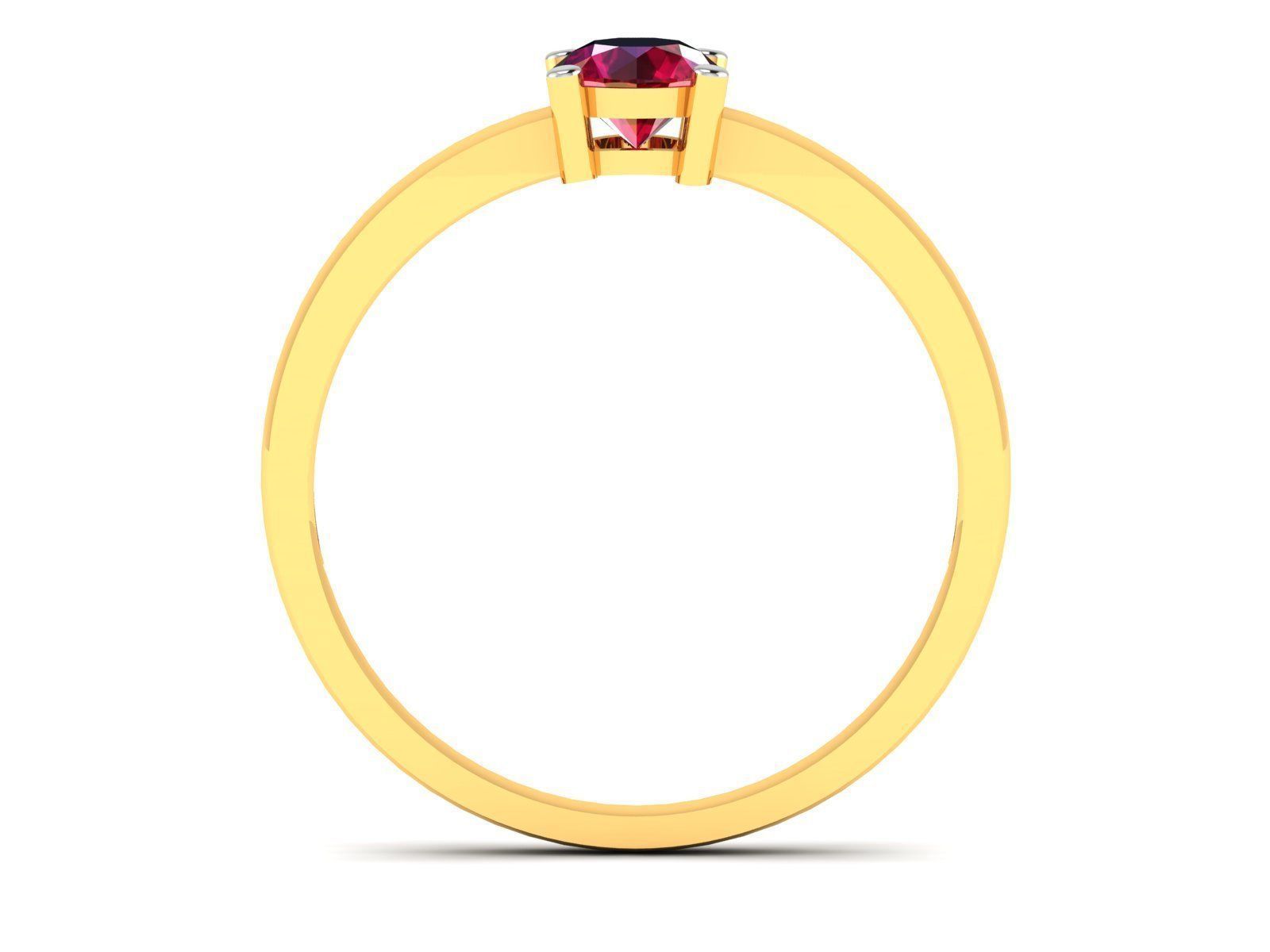 Solitaire Wedding Engagement Ring 3D print model_2