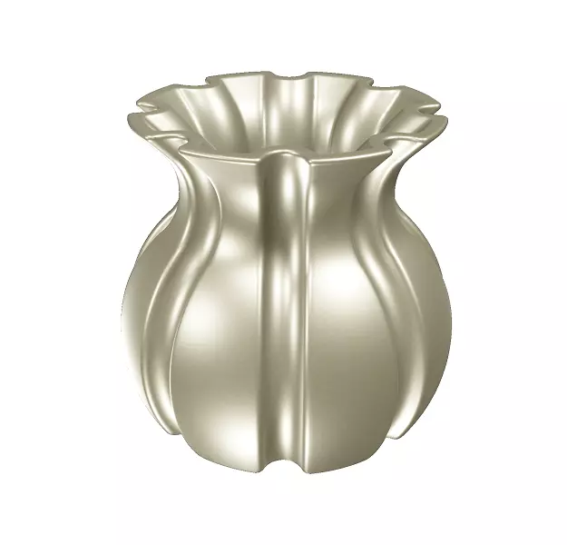 Brass Flower Vase 3D model_0