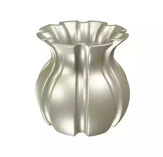 Brass Flower Vase 3D model