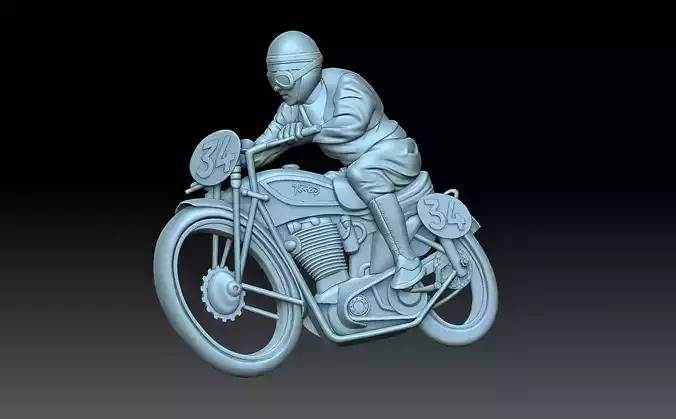 Motorcyclist sword 3D print model