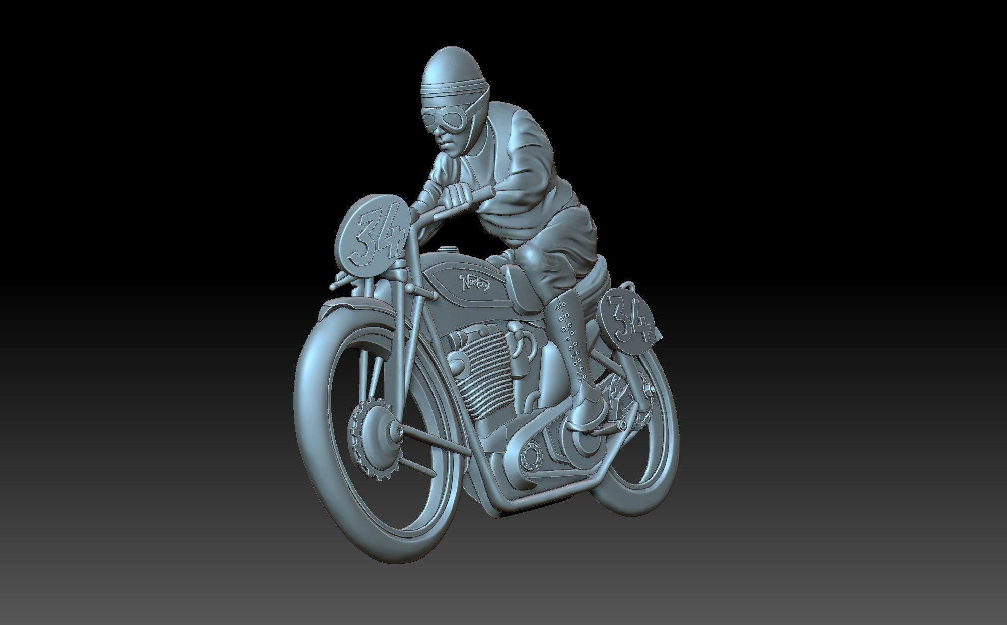 Motorcyclist sword 3D print model_1
