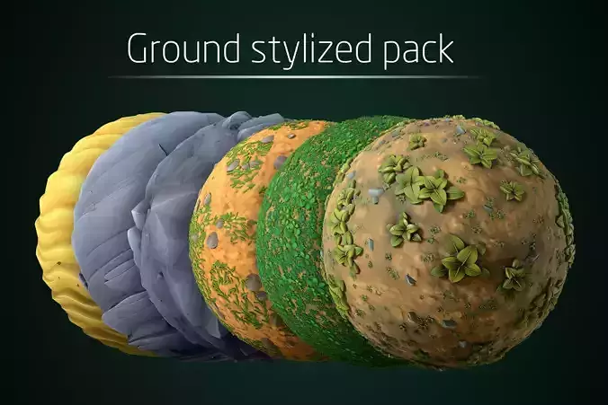 Ground stylized textures pack