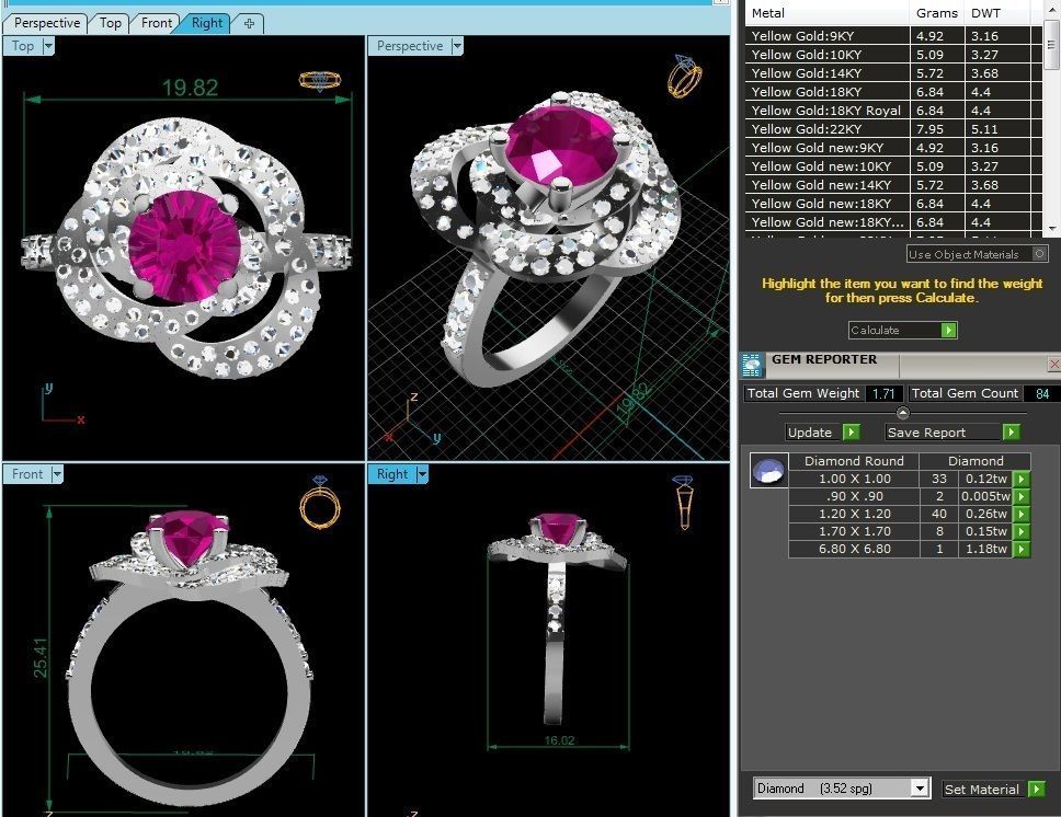 Solitaire Wedding Engagement Ring 3D print model_6