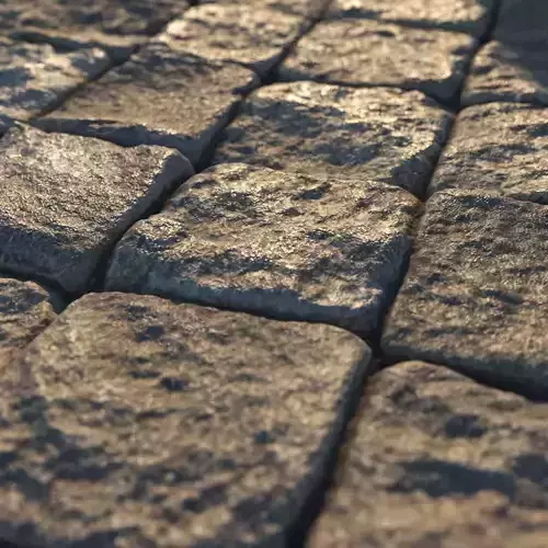 Square paving slab material 02 3D model