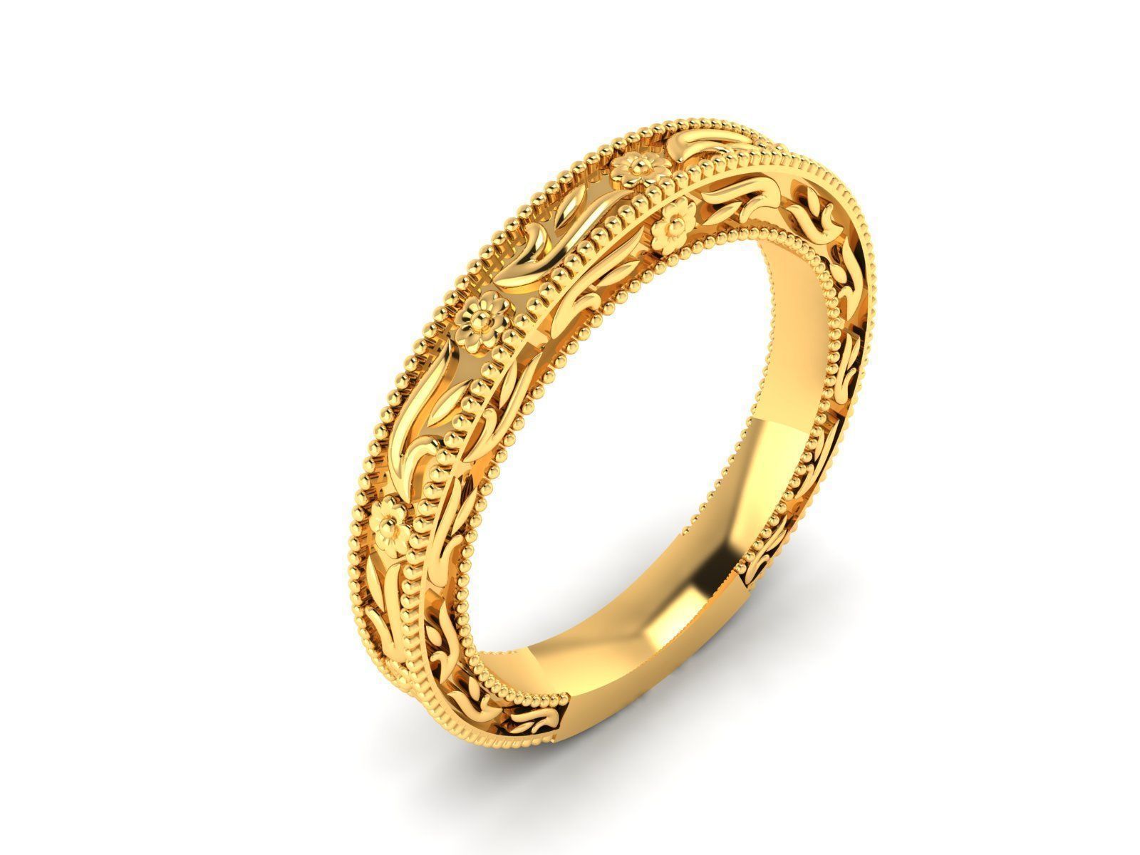 Solitaire Wedding Engagement Ring 3D print model_1
