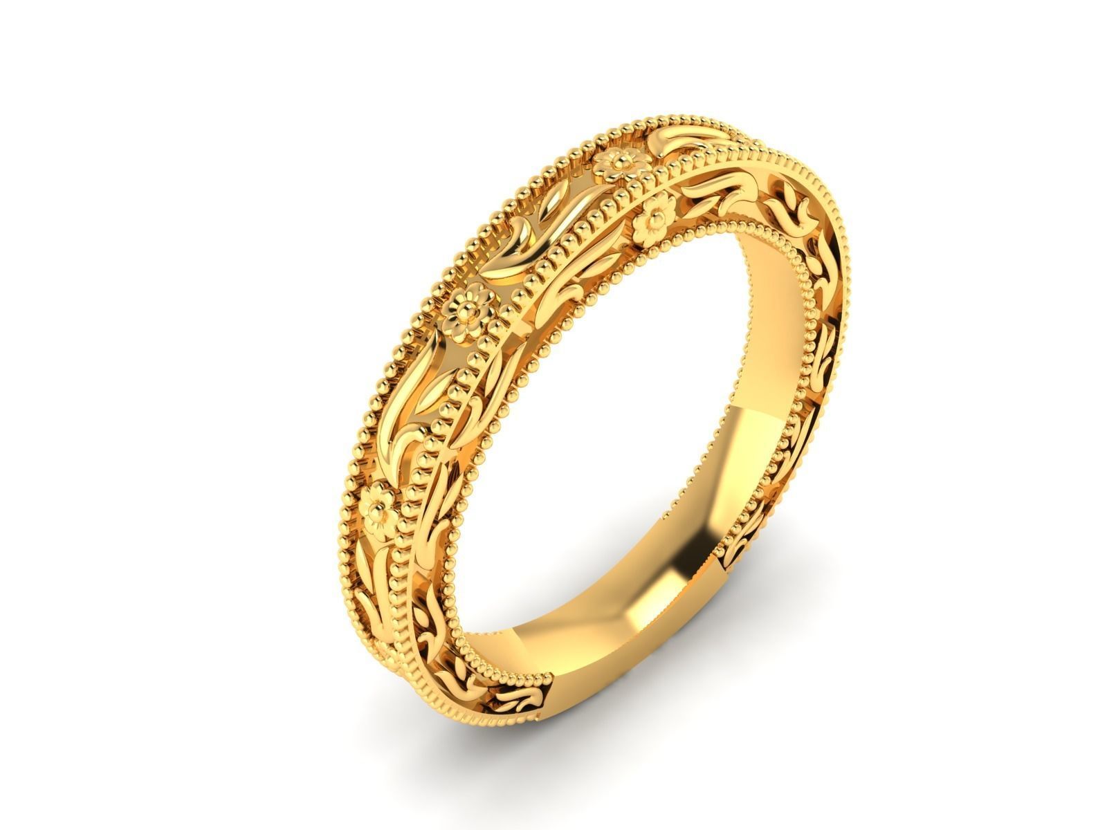 Solitaire Wedding Engagement Ring 3D print model_2