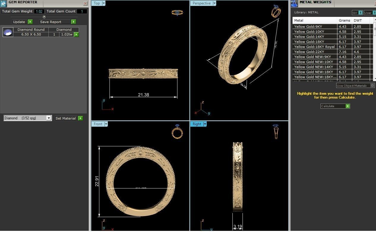 Solitaire Wedding Engagement Ring 3D print model_6