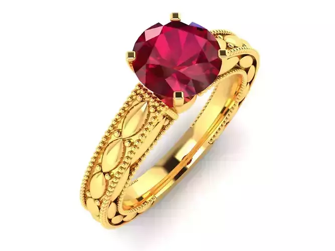 Solitaire Wedding Engagement Ring