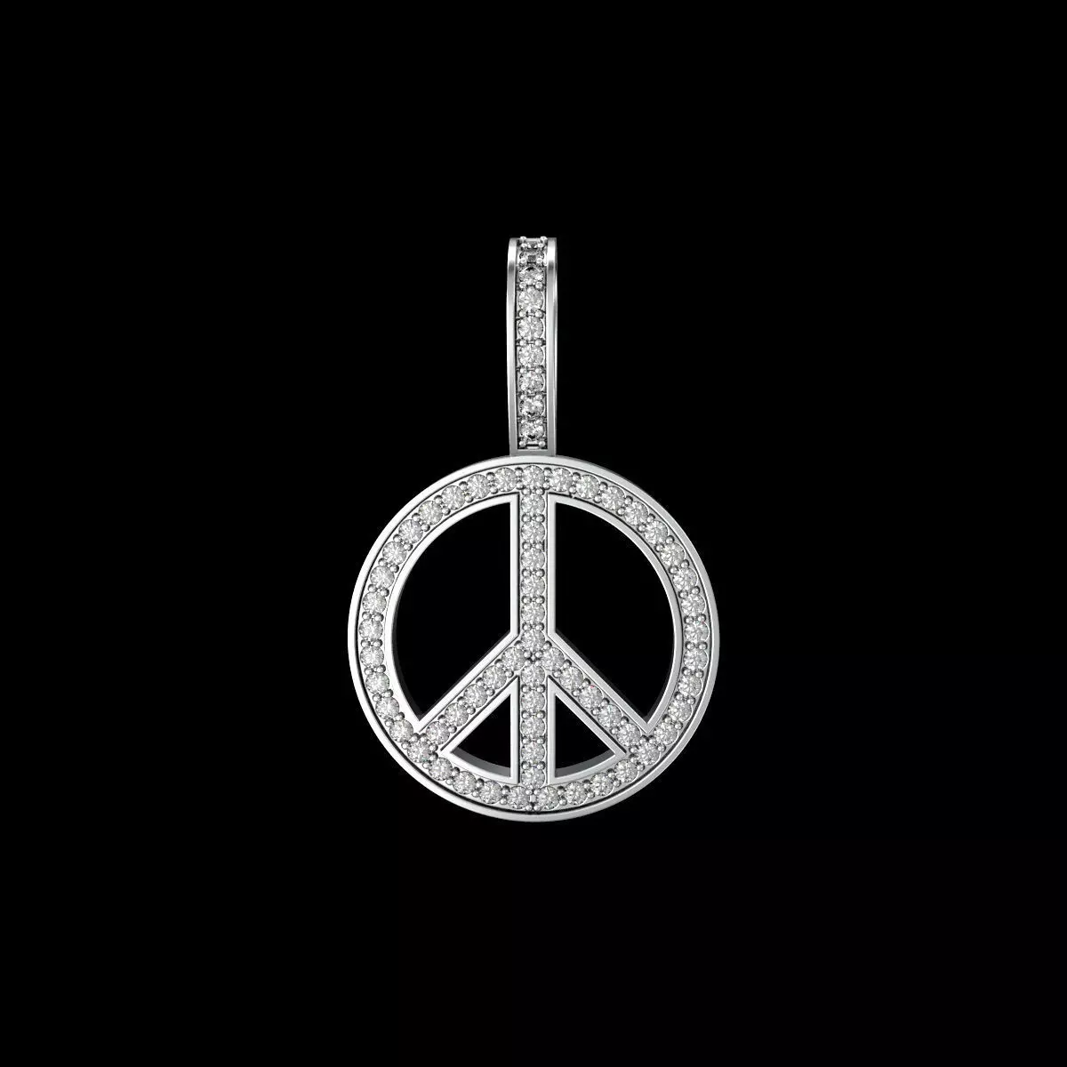 Peace symbol pendant 20x20mm 3D print model Free 3D print model