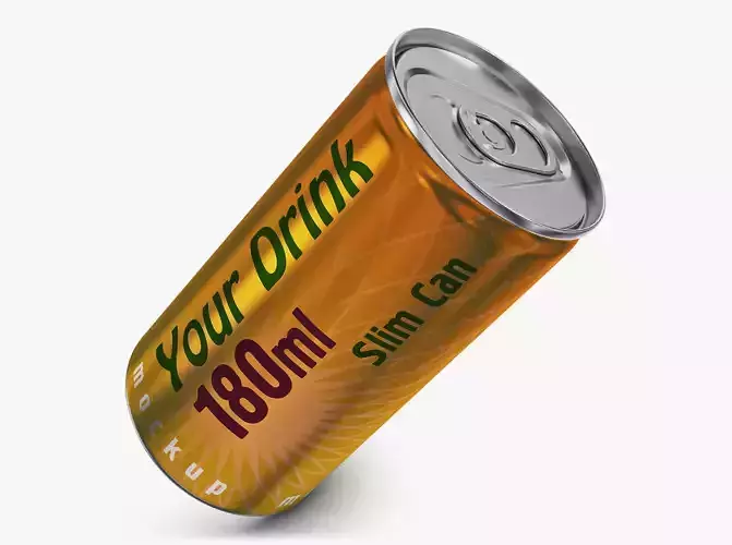 Aluminum Slim Can 180ml v 2 3D model
