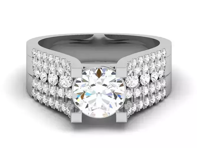 Solitaire Engagement Wedding Women Ring