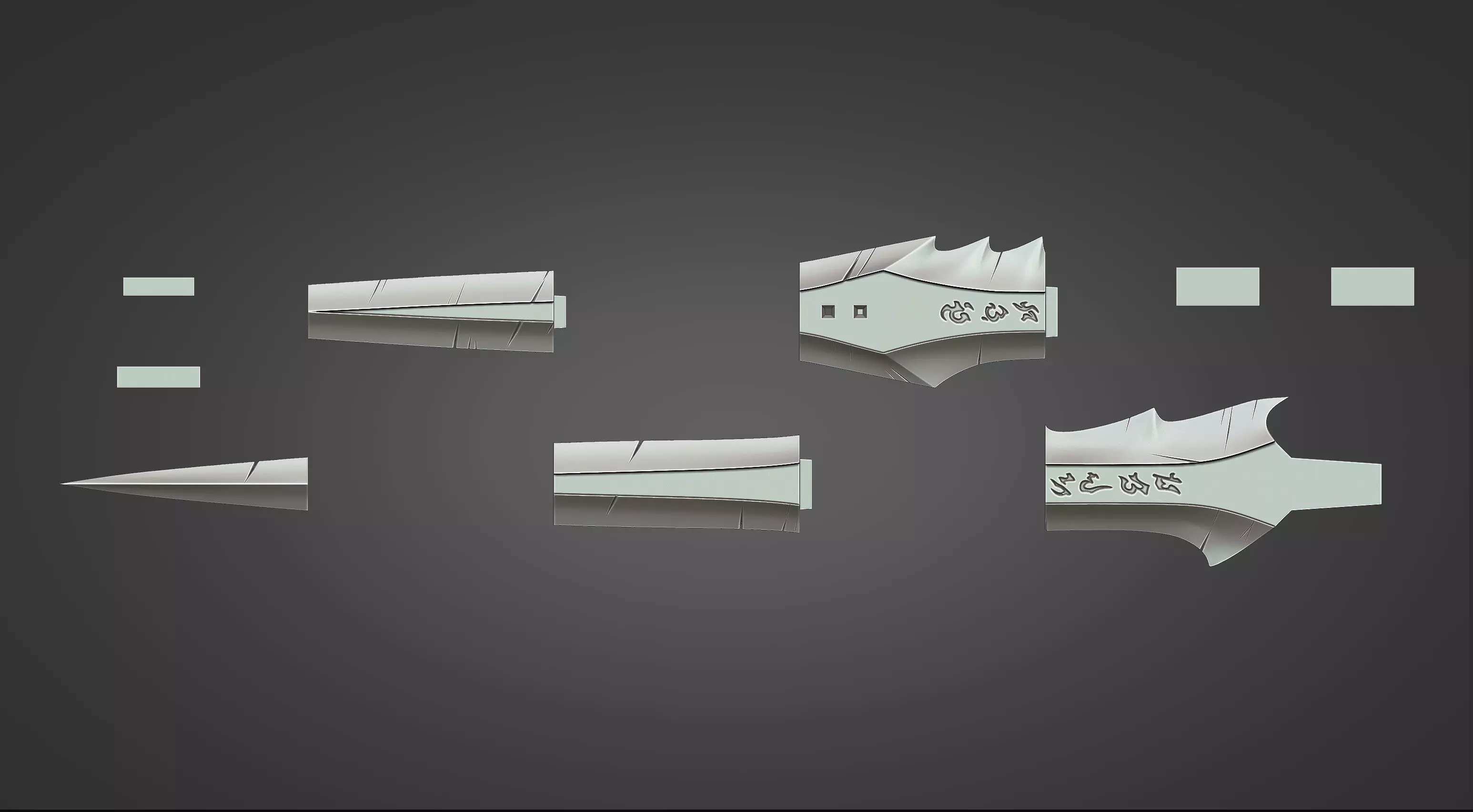 Lich King - Frostmourne v3 - blade support files 3D print model