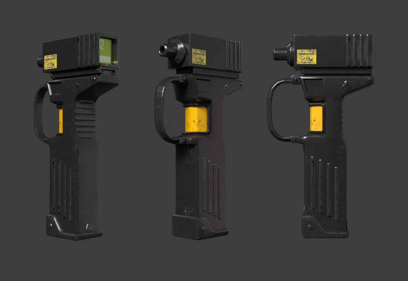 Cyber Lil Uzi Gun Low-poly 3D model