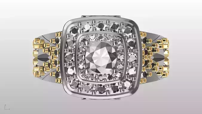 two tier halo ring stl verified 