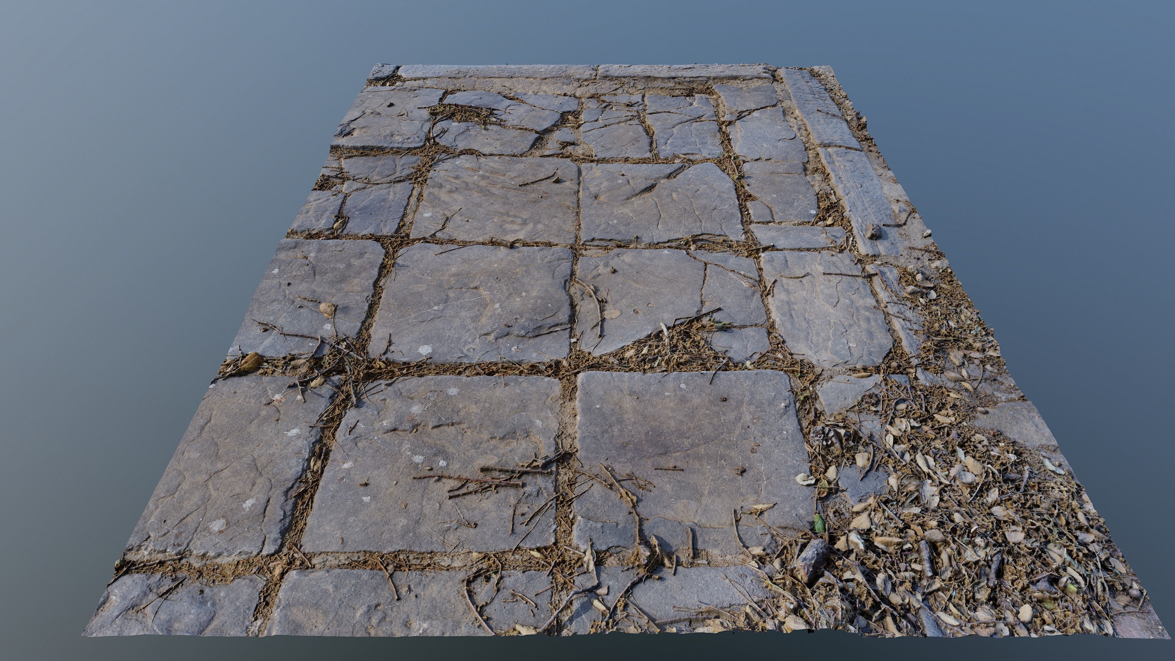 Tilescan02 stone floor with cracks in it 3D model_2