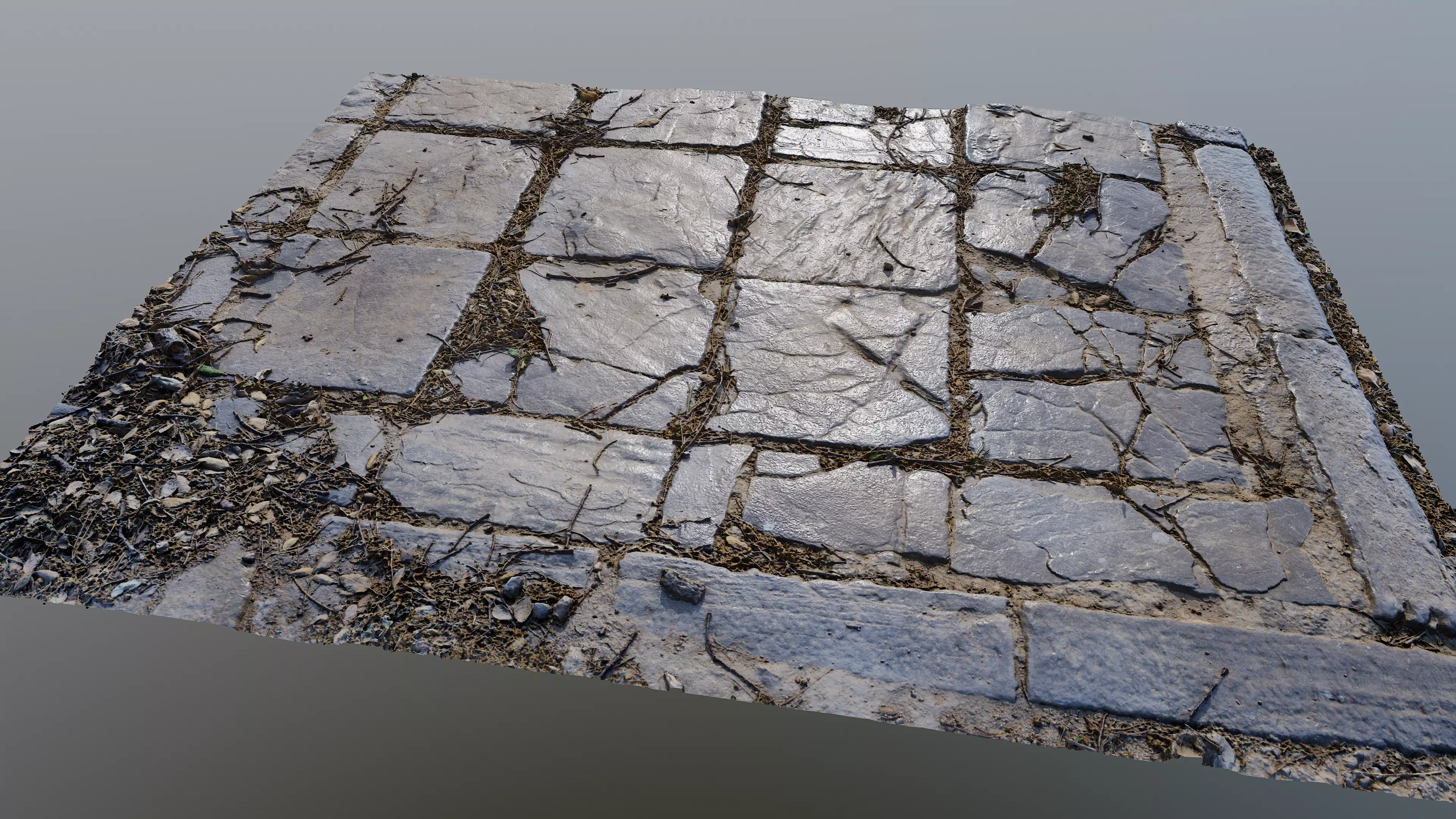 Tilescan02 stone floor with cracks in it 3D model_0
