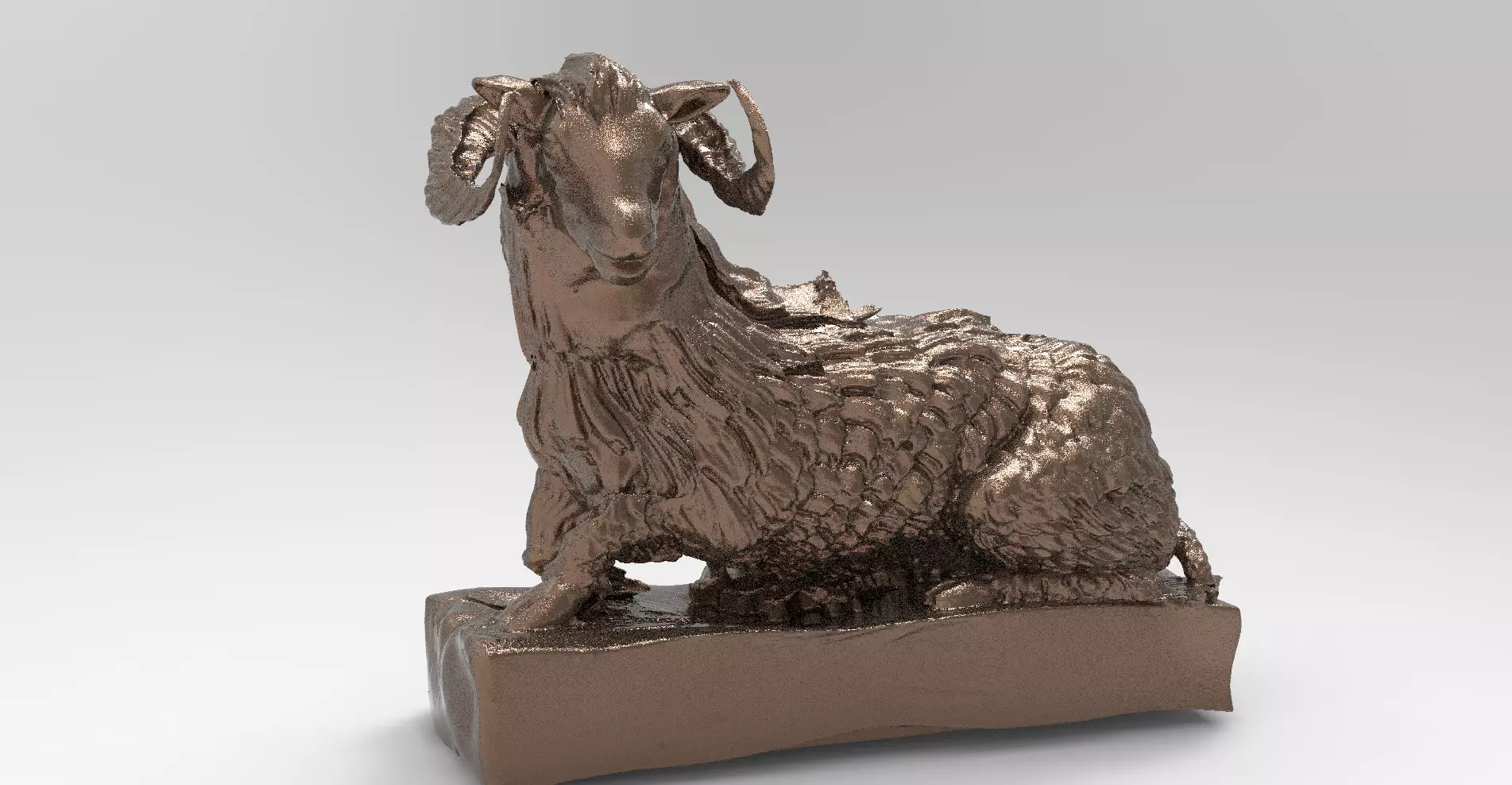 Sheep Statue  3D model_0