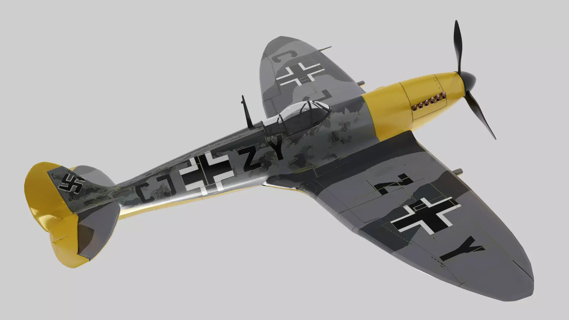Mk Vb MESSERSPIT - GERMANYS SPITFIRE - Low-poly 3D model