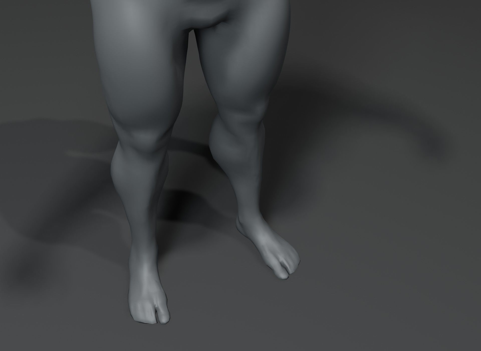 Strong Male Female Body Base Mesh Animated Rigged 3D Model 20k Low-poly 3D model_42
