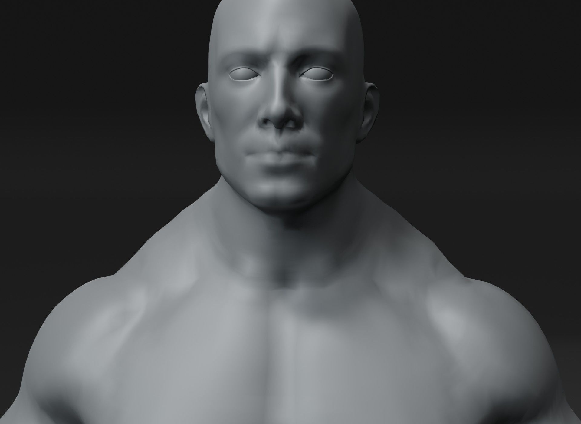 Strong Male Female Body Base Mesh Animated Rigged 3D Model 20k Low-poly 3D model_38