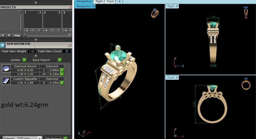 Solitaire Women Engagement Wedding Ring 3D print model_6