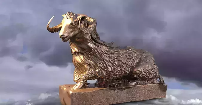 Sheep Statue Front head 