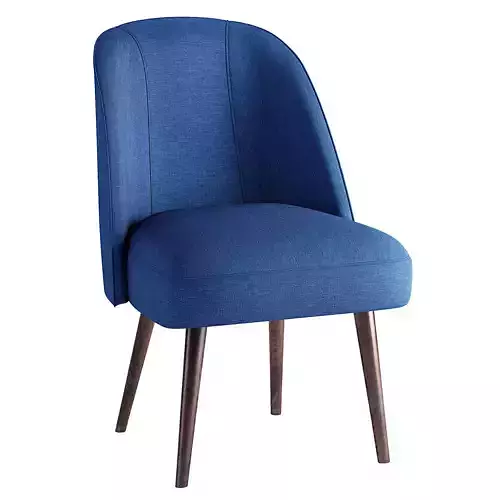 Madison Park Bexley Rounded Back Dining Chair in Blue