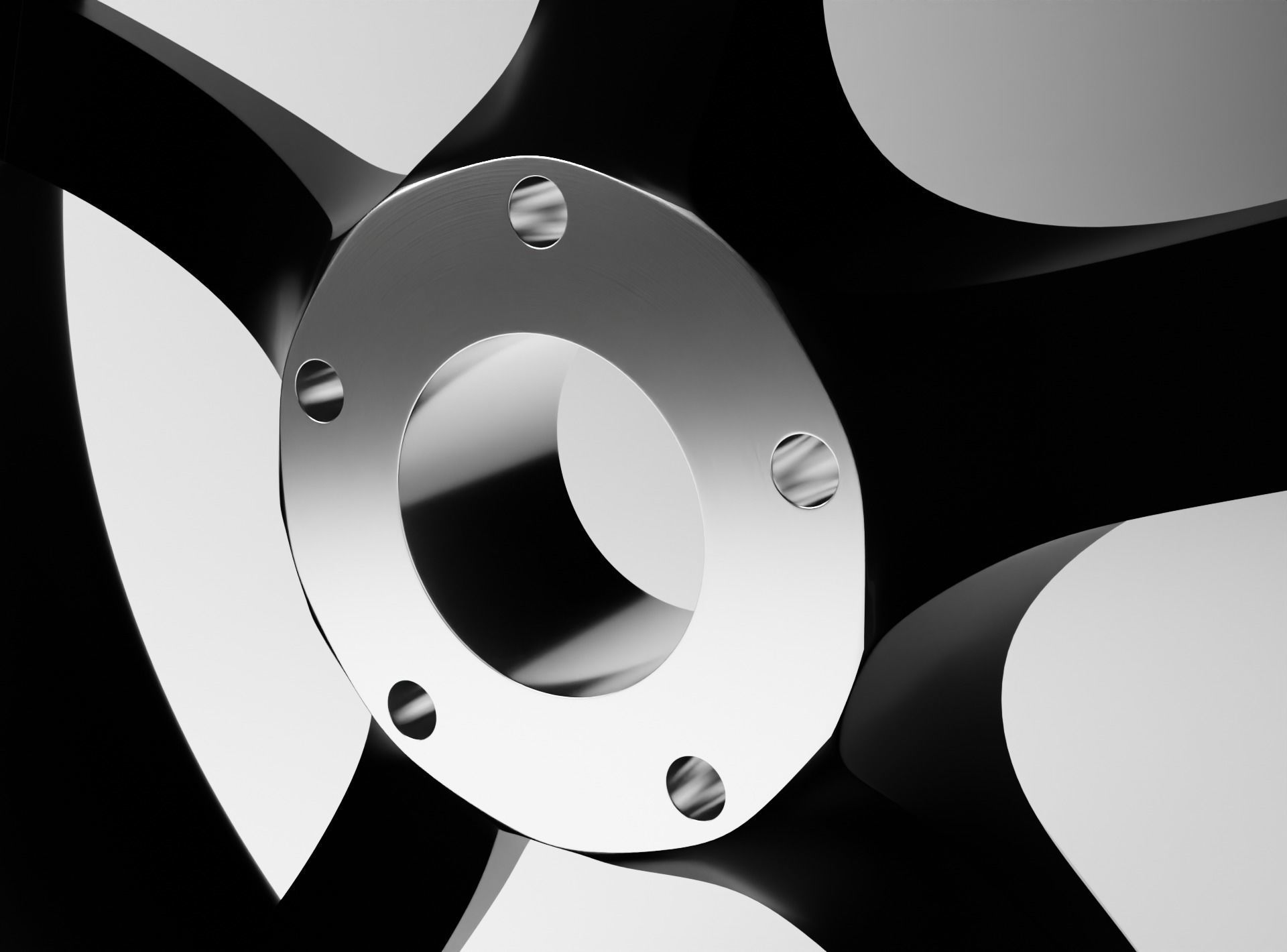 Polished rim without tire Low-poly 3D model_5