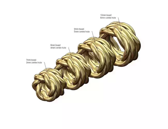 Double braided wire bead and charm