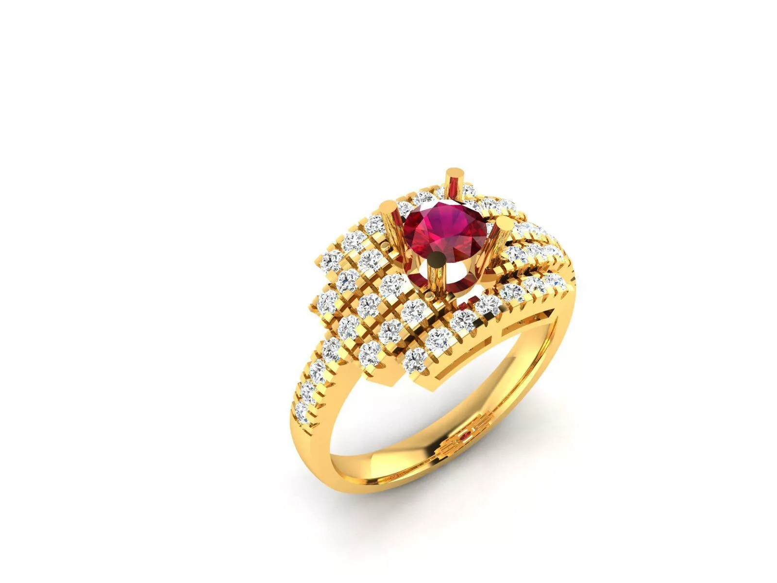 Solitaire Women Engagement Wedding Ring 3D print model