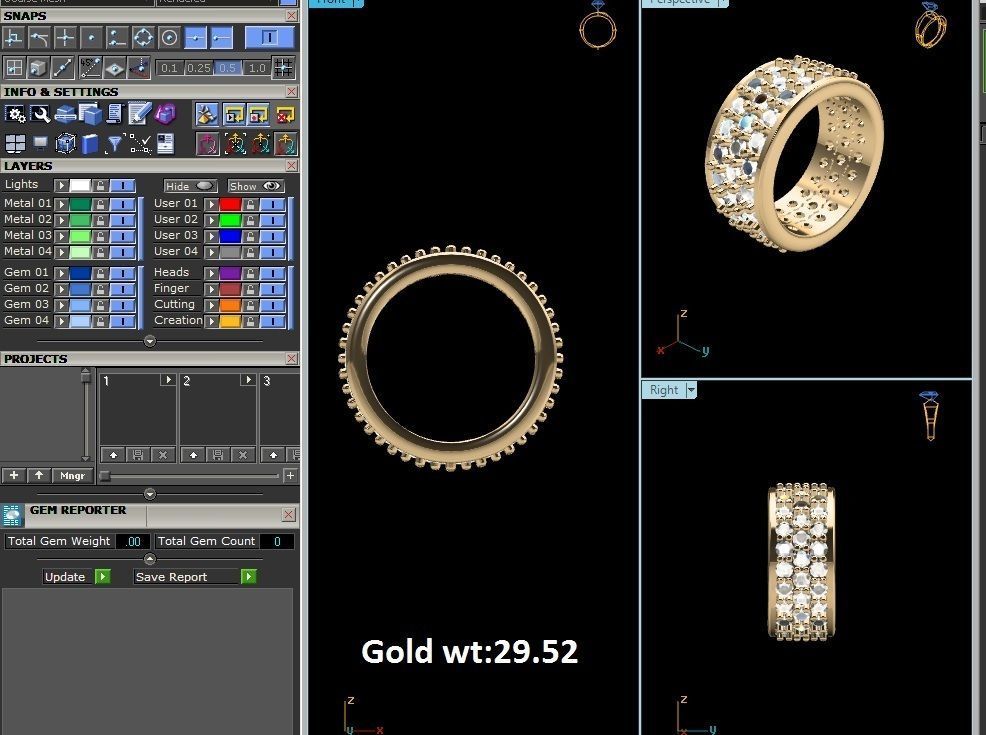 Solitaire Women Engagement Wedding Ring 3D print model_6