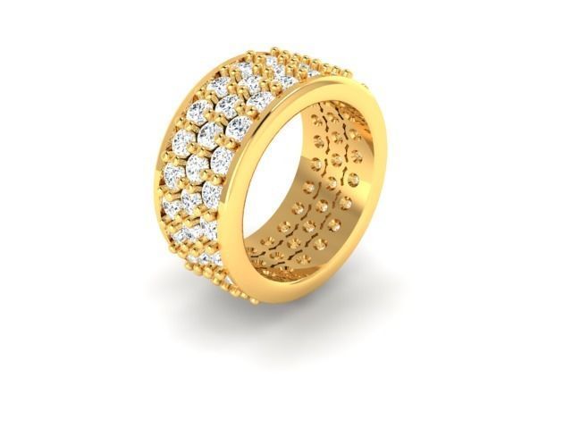 Solitaire Women Engagement Wedding Ring 3D print model_1