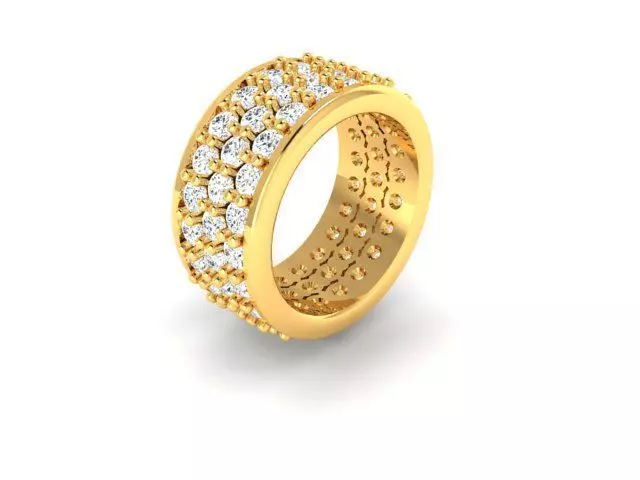 Solitaire Women Engagement Wedding Ring 3D print model_0