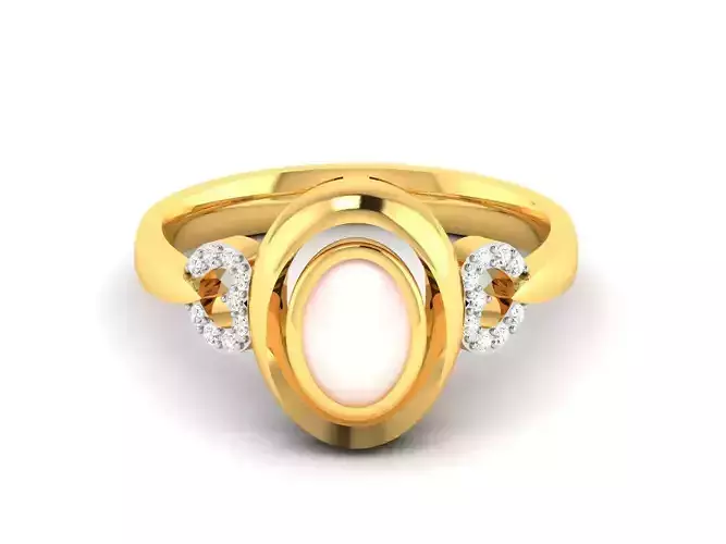 Solitaire Women Engagement Wedding Opal Stone  Ring