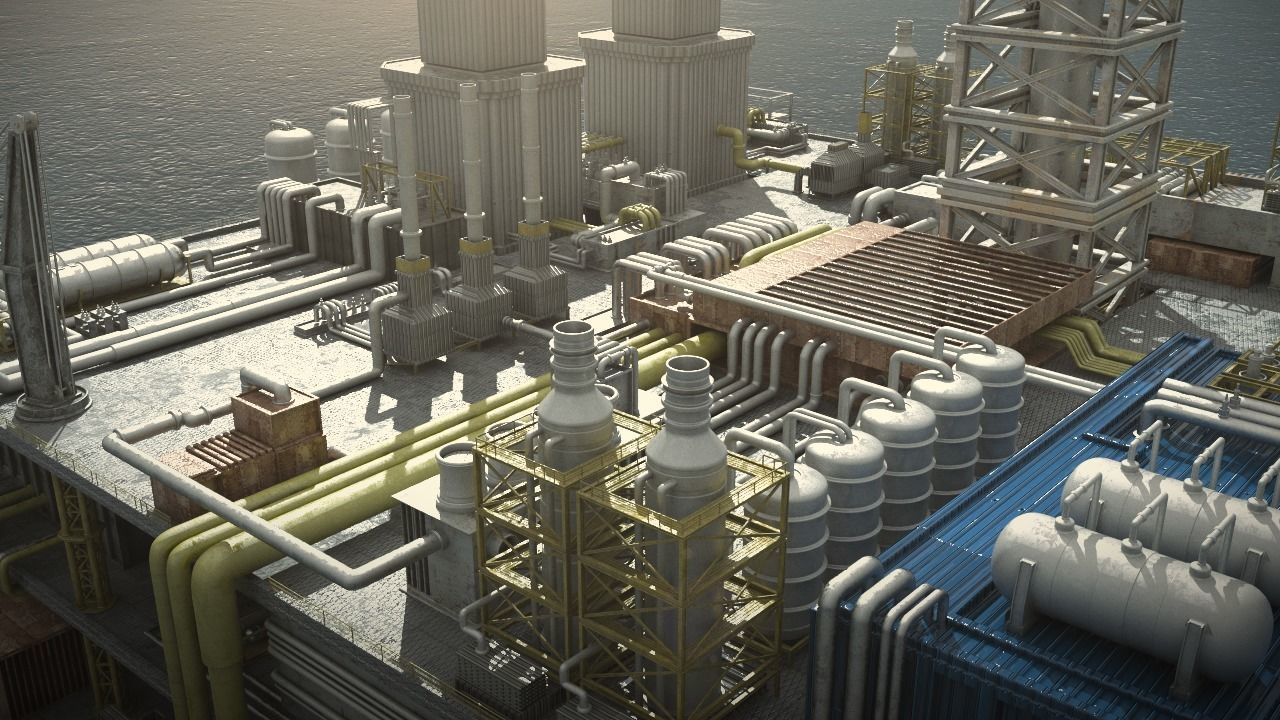 Oil Platform  3D model_9