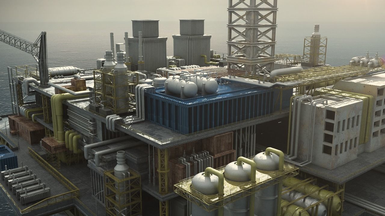 Oil Platform  3D model_2
