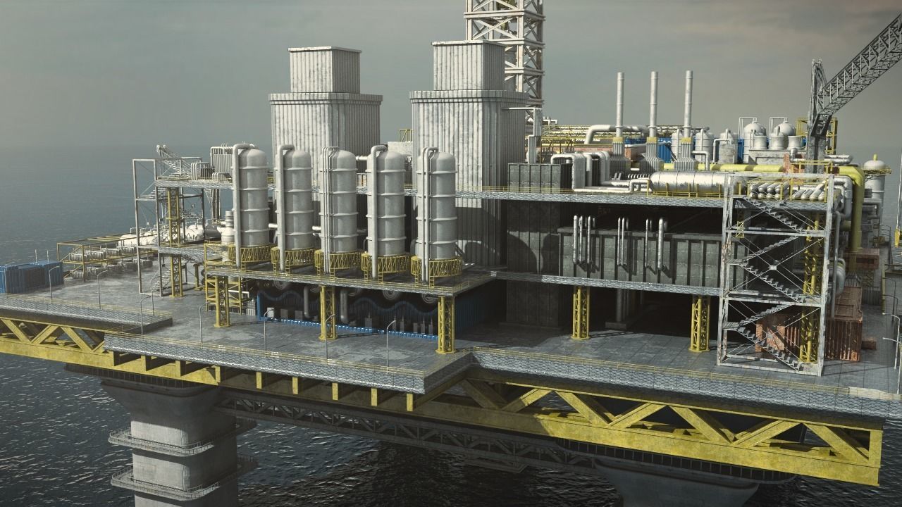 Oil Platform  3D model_3