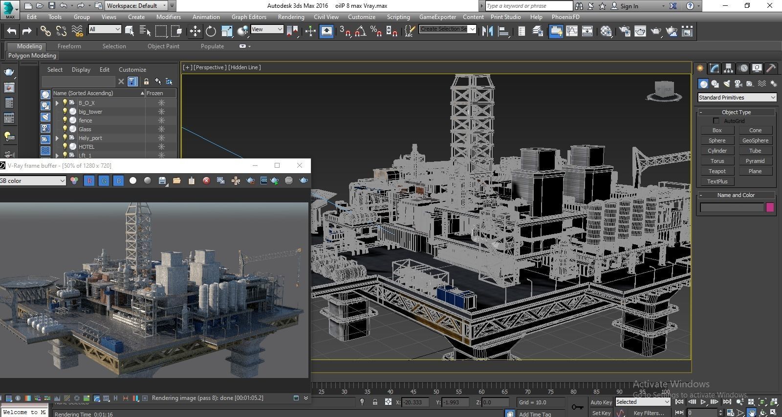 Oil Platform  3D model_7