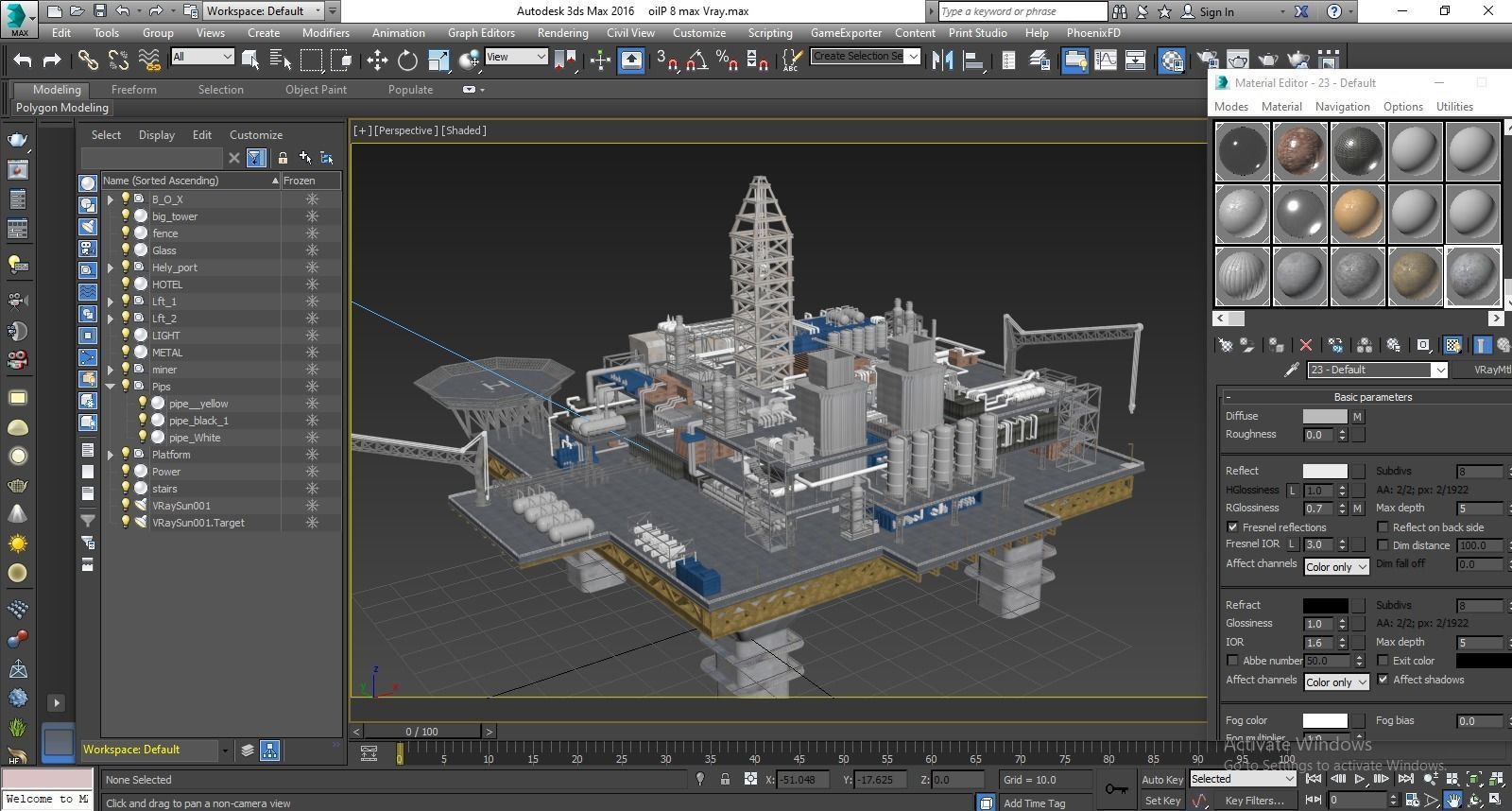Oil Platform  3D model_8