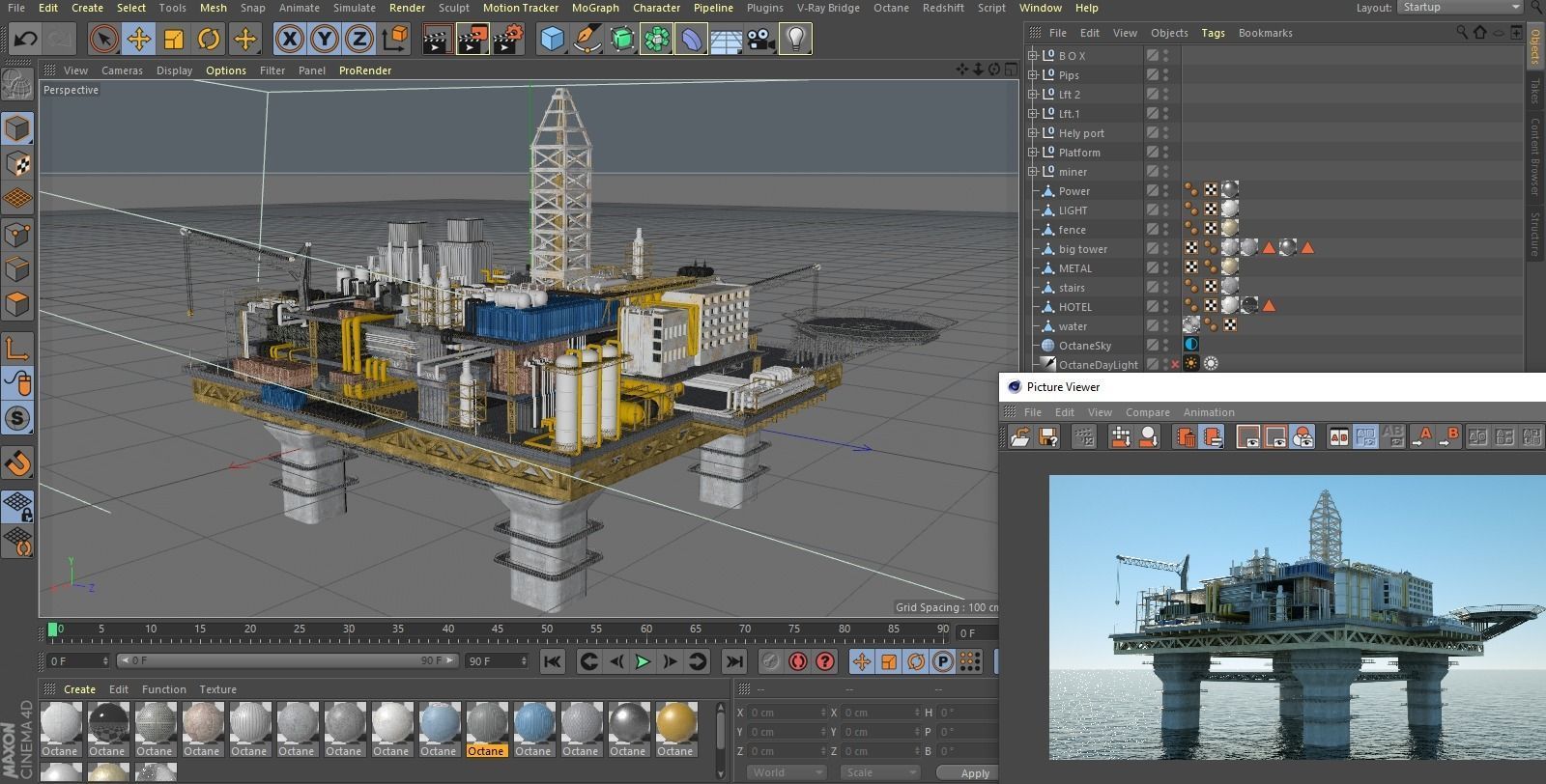 Oil Platform  3D model_6
